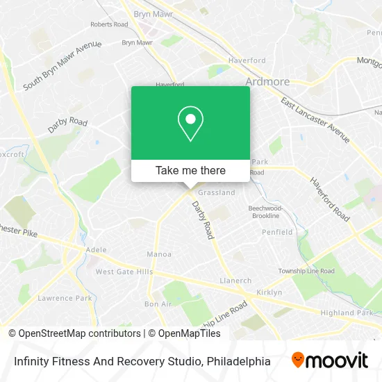 Infinity Fitness And Recovery Studio map