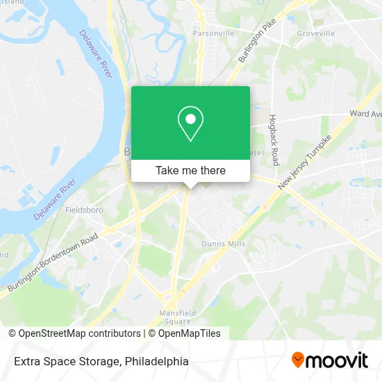 Extra Space Storage map