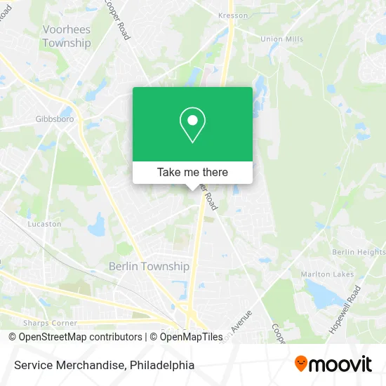 Service Merchandise map
