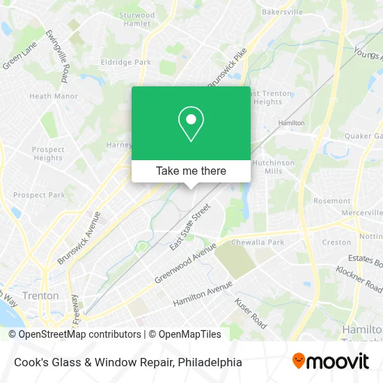 Cook's Glass & Window Repair map