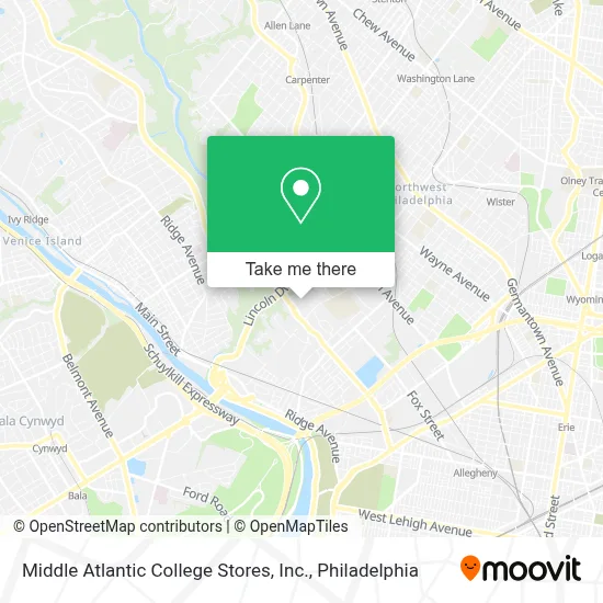 Middle Atlantic College Stores, Inc. map