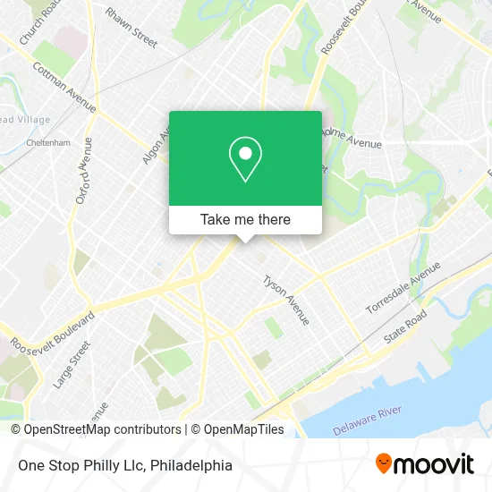 One Stop Philly Llc map