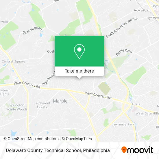 Delaware County Technical School map