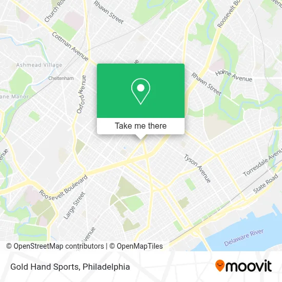 Gold Hand Sports map