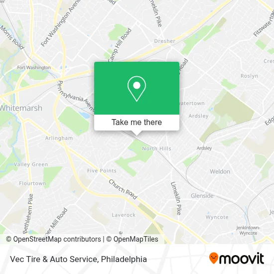 Vec Tire & Auto Service map