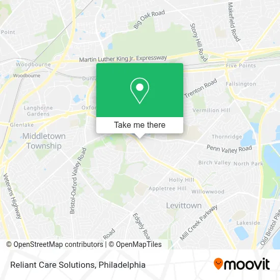 Reliant Care Solutions map