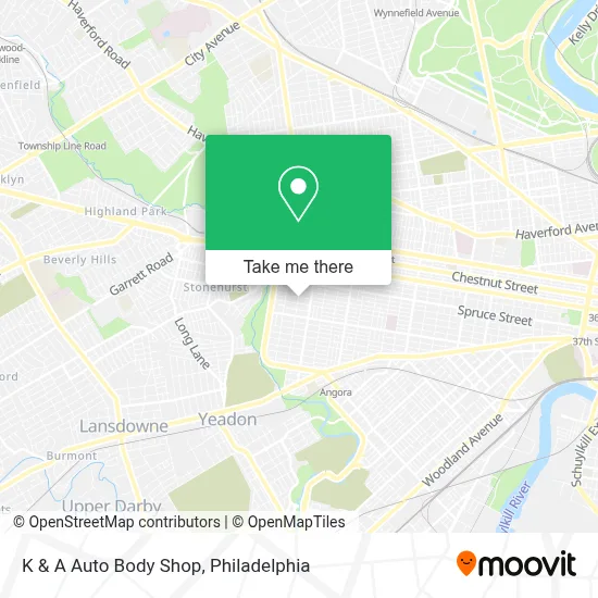 K & A Auto Body Shop map