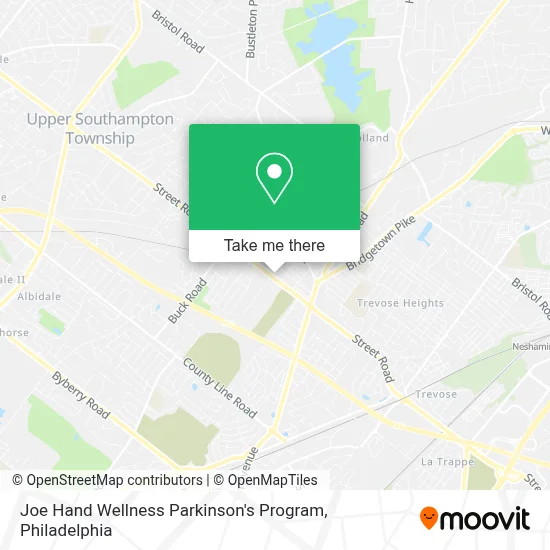Joe Hand Wellness Parkinson's Program map