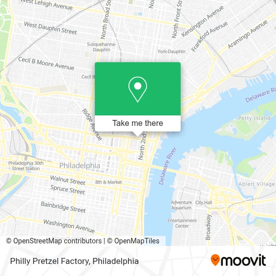 Philly Pretzel Factory map
