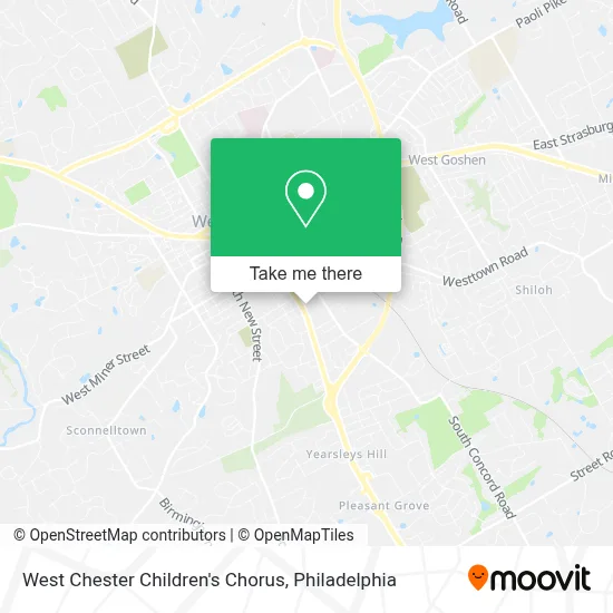 West Chester Children's Chorus map