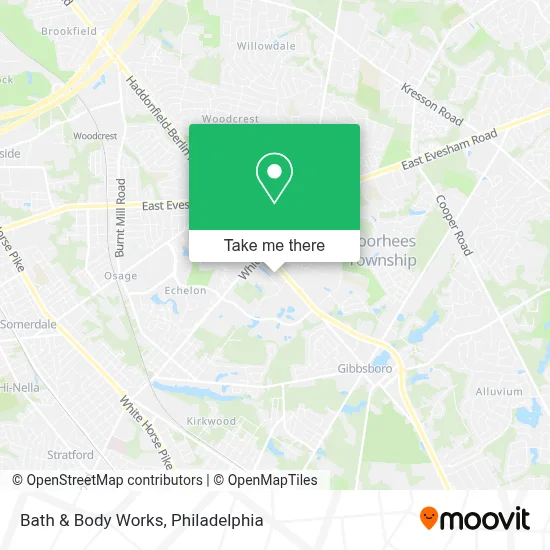 Bath & Body Works map