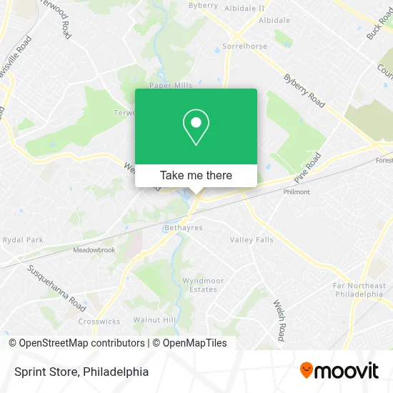Sprint Store map