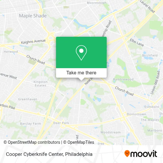 Cooper Cyberknife Center map