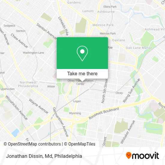 Jonathan Dissin, Md map