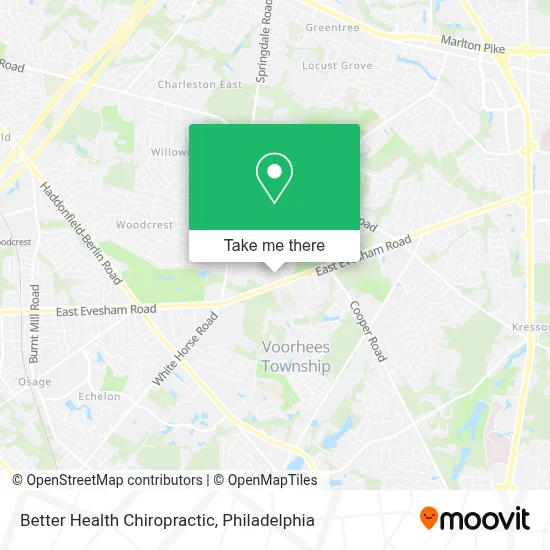 Better Health Chiropractic map