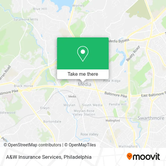A&W Insurance Services map