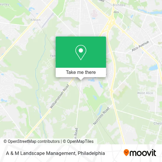 A & M Landscape Management map