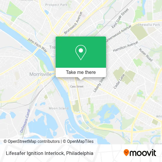 Lifesafer Ignition Interlock map