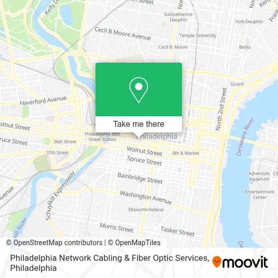 Philadelphia Network Cabling & Fiber Optic Services map