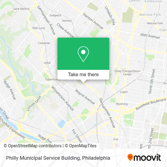 Philly Municipal Service Building map