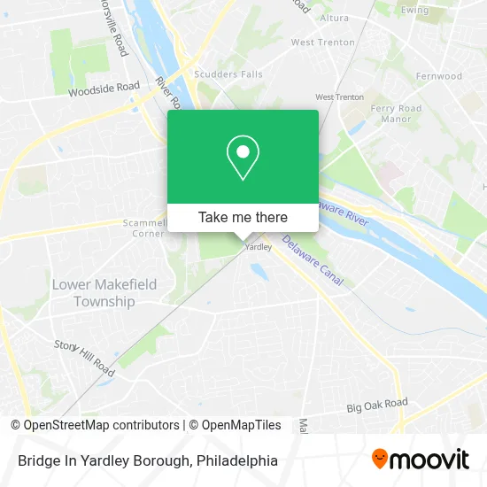 Bridge In Yardley Borough map