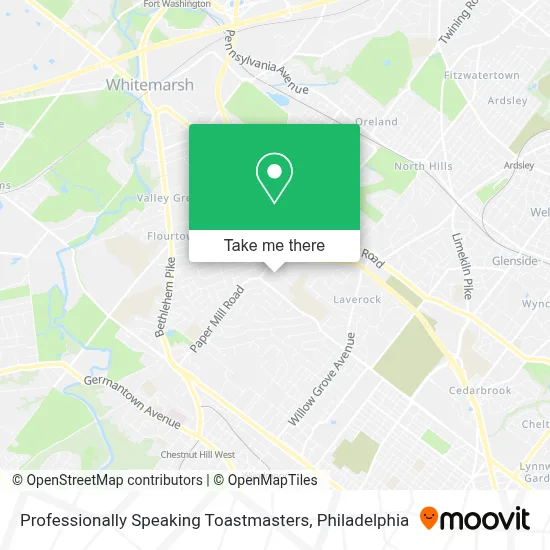 Professionally Speaking Toastmasters map