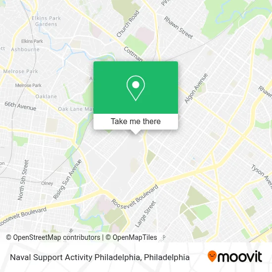Naval Support Activity Philadelphia map