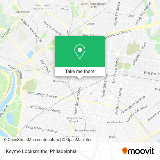 Keyme Locksmiths map