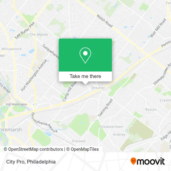 City Pro map