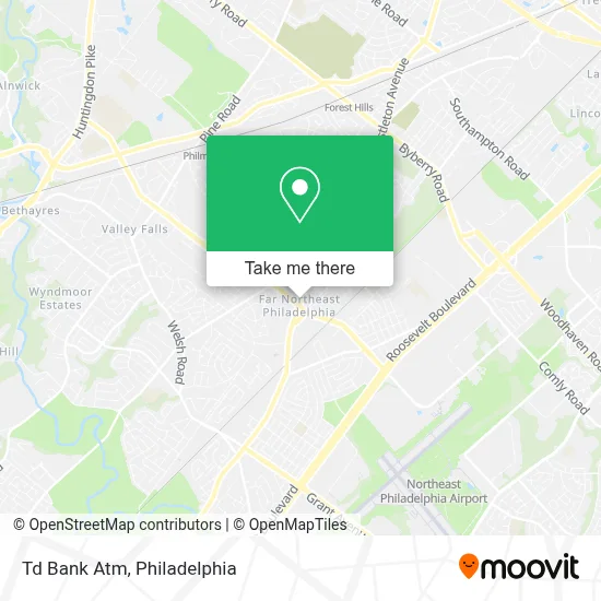 Td Bank Atm map