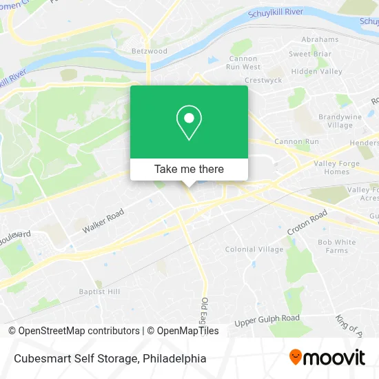 Cubesmart Self Storage map