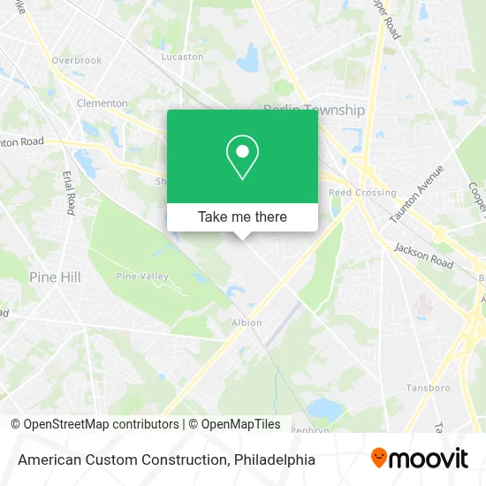 American Custom Construction map