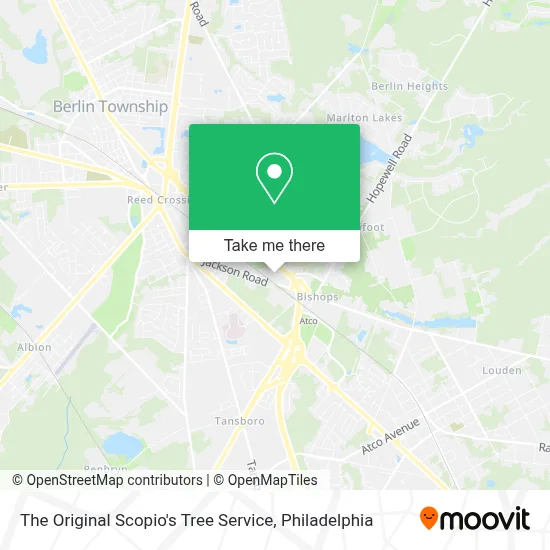 The Original Scopio's Tree Service map