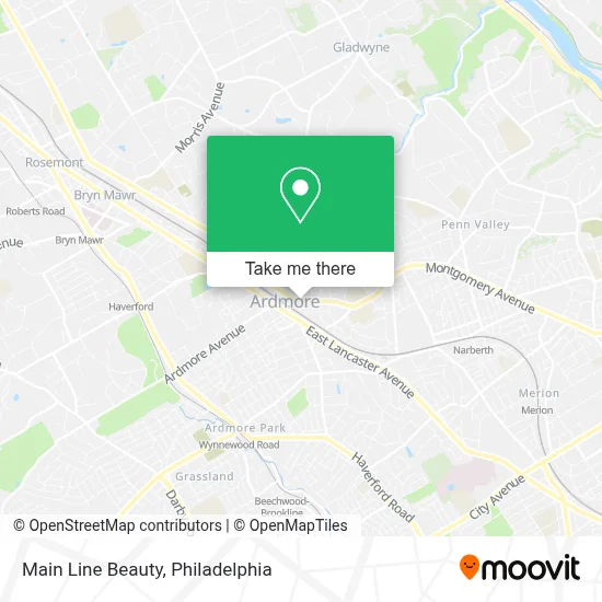 Main Line Beauty map