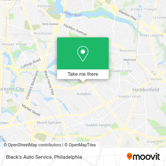 Black's Auto Service map