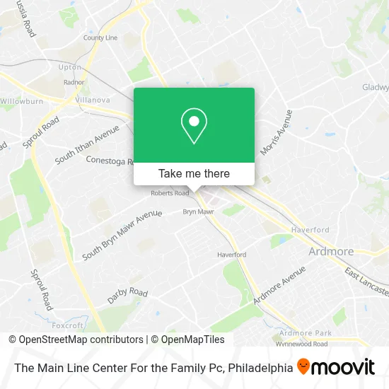 The Main Line Center For the Family Pc map