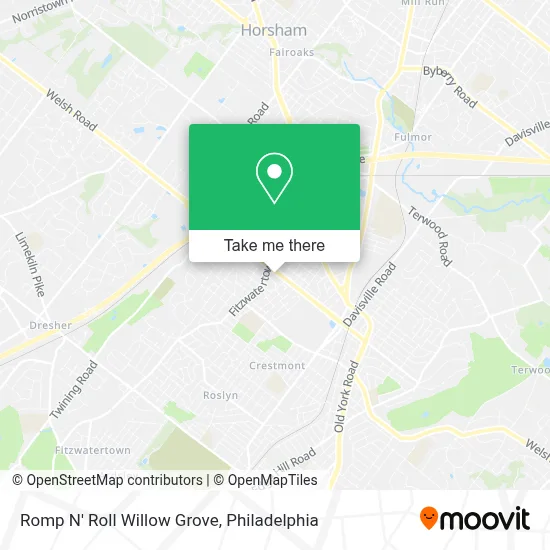 Romp N' Roll Willow Grove map
