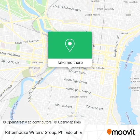 Rittenhouse Writers' Group map