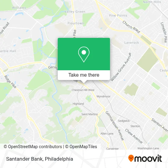 Santander Bank map