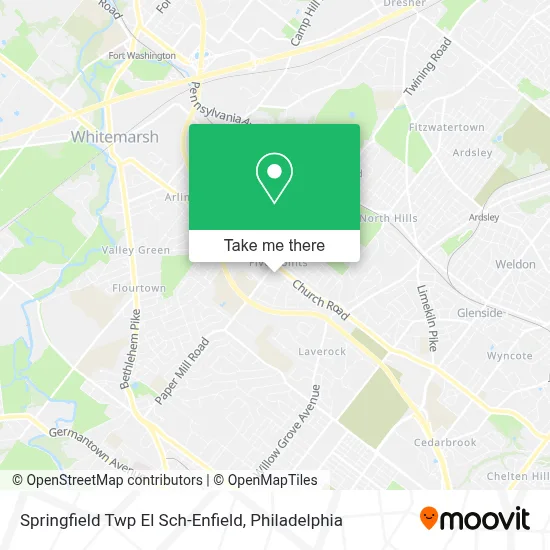 Springfield Twp El Sch-Enfield map