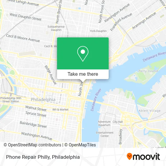 Phone Repair Philly map
