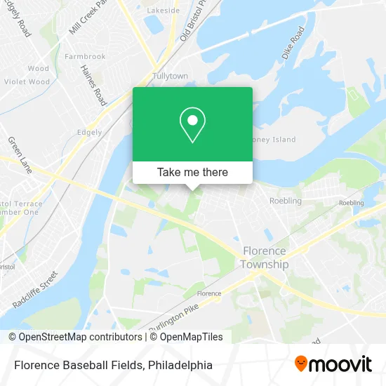 Florence Baseball Fields map