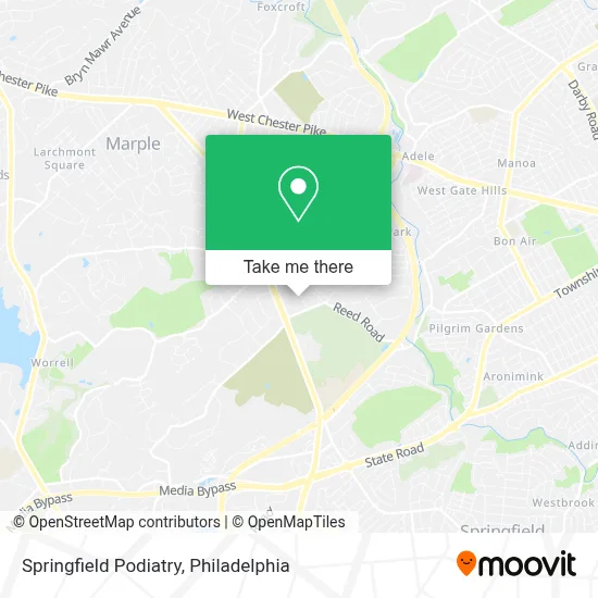 Springfield Podiatry map