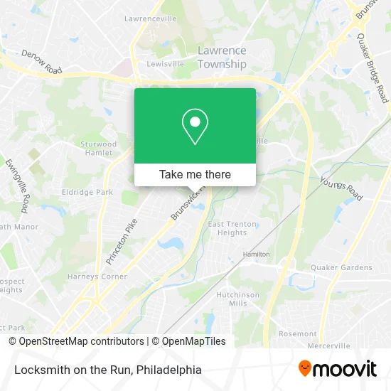 Locksmith on the Run map
