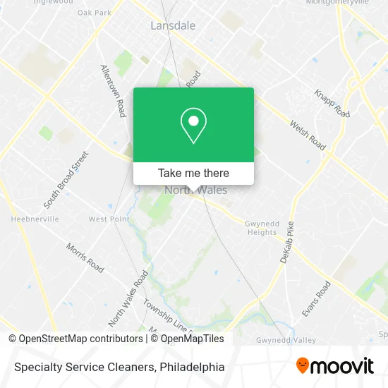 Specialty Service Cleaners map