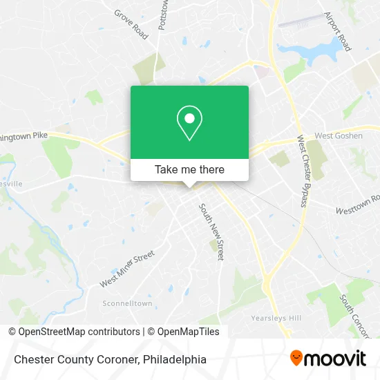 Chester County Coroner map