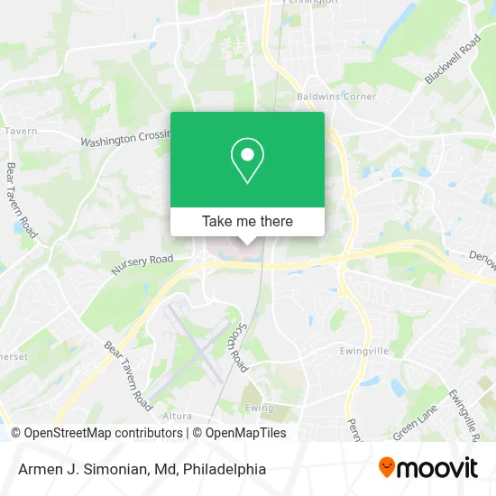 Armen J. Simonian, Md map