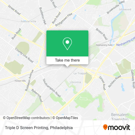 Triple D Screen Printing map