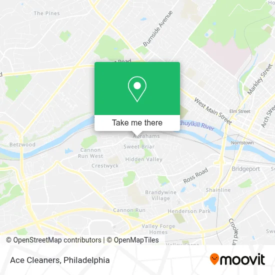 Ace Cleaners map