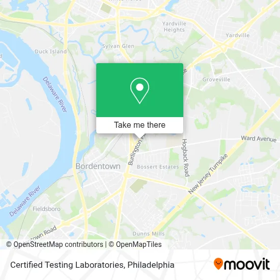 Certified Testing Laboratories map
